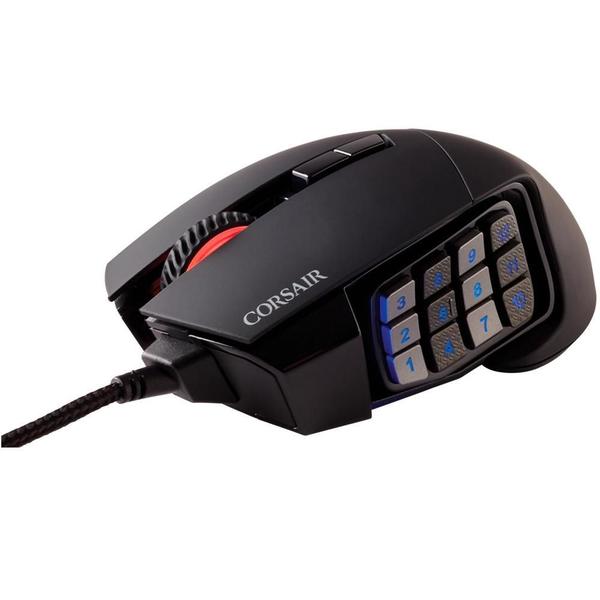 Imagem de Mouse Gamer Corsair Scimitar Elite, RGB, 17 Botões, 18000DPI, Preto - CH-9304211-NA