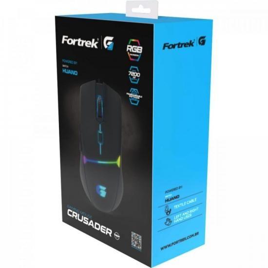 Imagem de Mouse Gamer CRUSADER RGB 7200DPI Preto FORTREK G