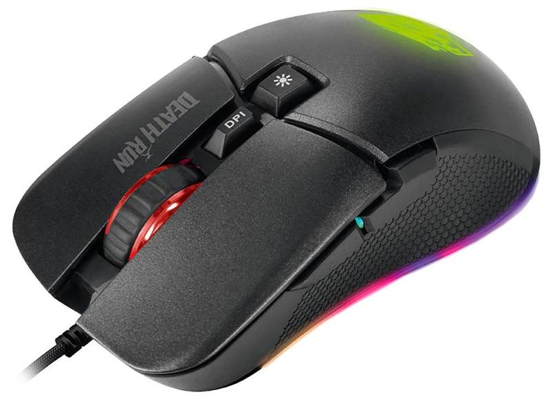 Imagem de Mouse Gamer Elg Death MGDR Run 7 Botoes Termoplastico RGB 6400DPI - Preto