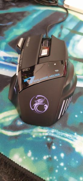 Imagem de Mouse Gamer Estone X7 2400dpi Ergonomic Red Blue