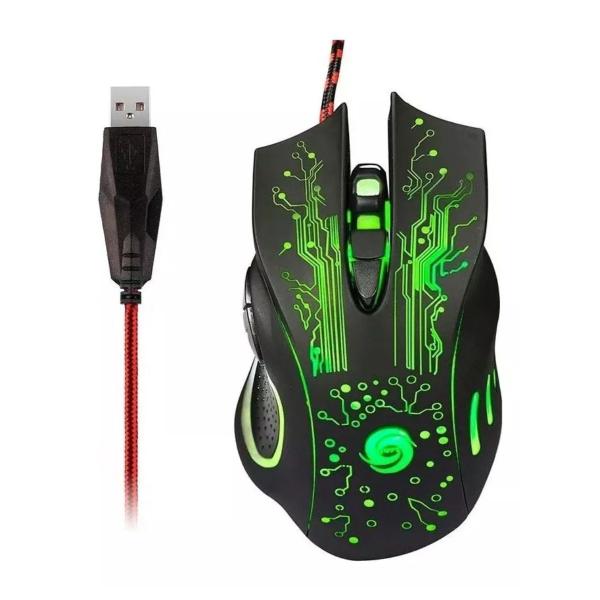 Imagem de Mouse Gamer Estone X9 Usb Led Óptico 2400 Dpi 6 Botões T56