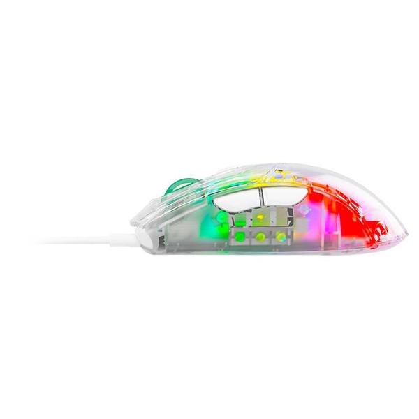 Imagem de Mouse gamer evolut eg114 lumini transparente com fio 7200 dpi rainbow usb