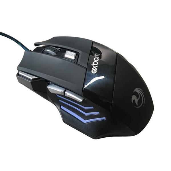 Imagem de Mouse Gamer Exbom MS-G260 7 Botões 3200 DPI Led Cabo Nylon