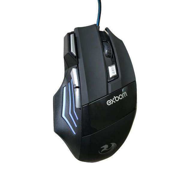 Imagem de Mouse Gamer Exbom MS-G260 7 Botões 3200 DPI Led Cabo Nylon