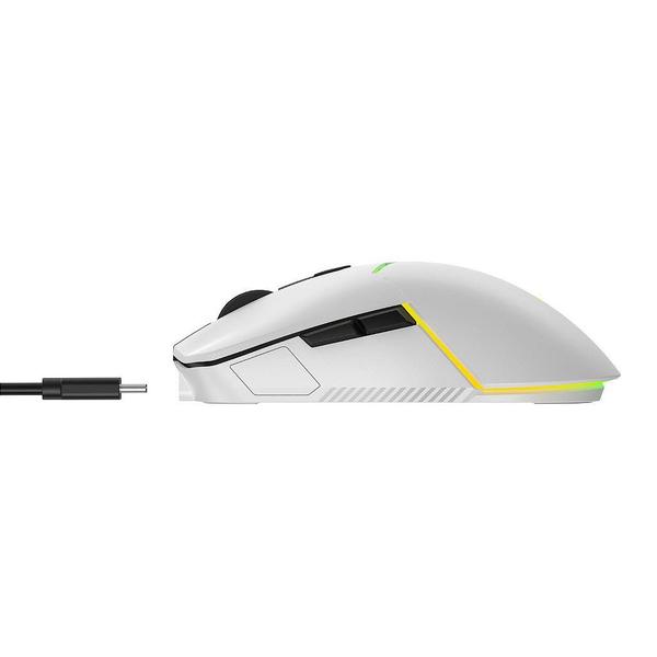 Imagem de Mouse Gamer Force One Sirius, Wireless, 10000 DPI, RGB, Branco