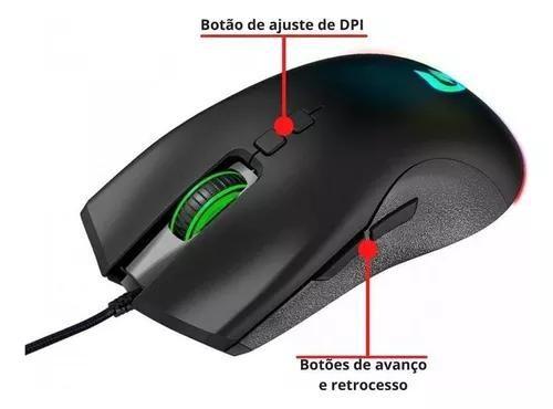 Imagem de Mouse Gamer Fortrek BlackFire, RGB, 7200DPI, 6 Botões, USB 2.0  75683  Fortrek 