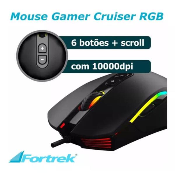 Imagem de Mouse gamer fortrek c/fio cruiser rgb - ref.70525