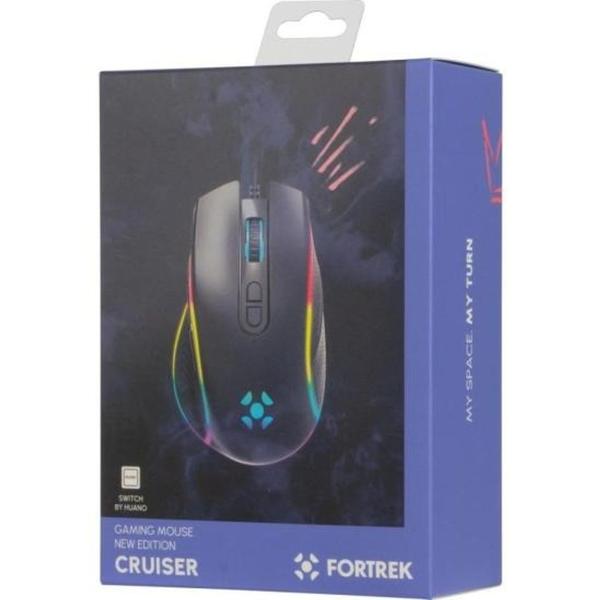 Imagem de Mouse Gamer Fortrek Cruiser New Edition 12000 Dpi RGB Preto F002