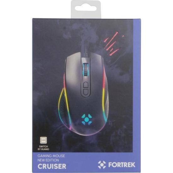 Imagem de Mouse Gamer Fortrek Cruiser New Edition 12000 Dpi RGB Preto