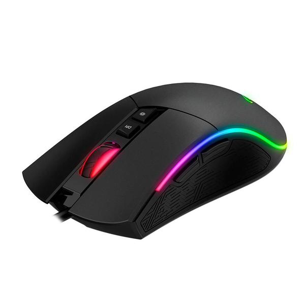 Imagem de Mouse Gamer Havit, RGB, 4800 DPI, 7 Botões, Preto - MS1001S