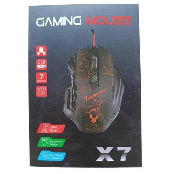 Imagem de Mouse Gamer Jogo Weibo X7 3200 Dpi A 1600 Dbi Profissional 