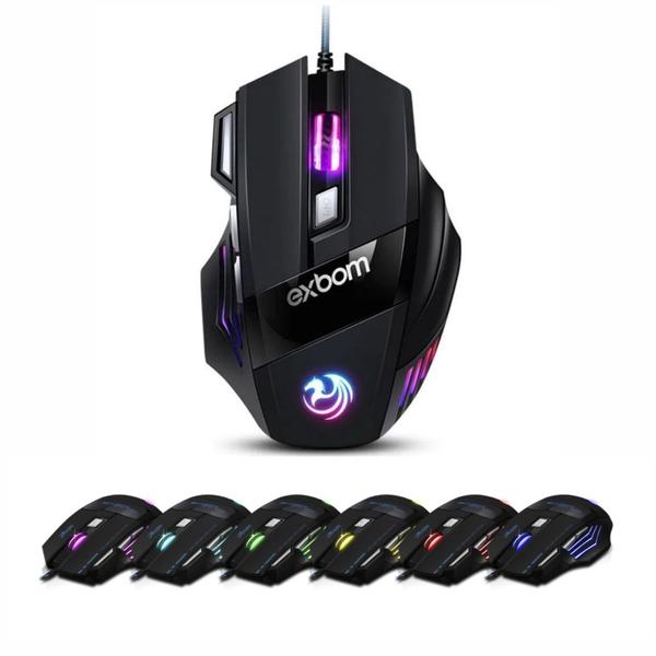 Imagem de Mouse Gamer Jogos Led Pc 3200dpi Computador 7 Botões Usb