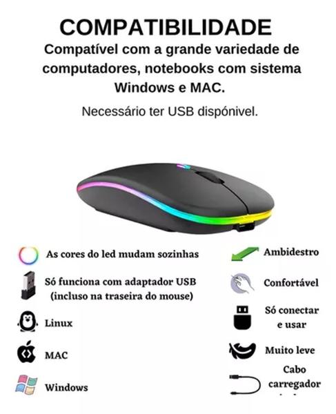 Imagem de Mouse Gamer Laser Dpi Ajustável Rgb Usb Alta Precisão