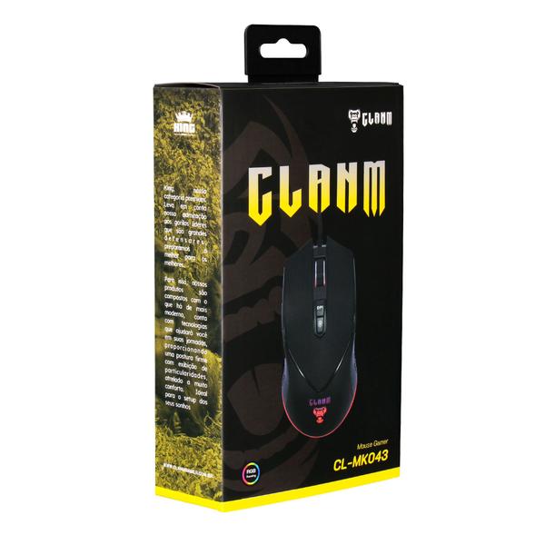 Imagem de Mouse Gamer Led Rgb 12 Modos 10000 Dpi King CL-MK043 Clanm