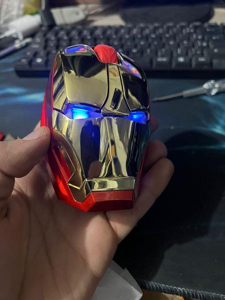 Imagem de Mouse Gamer Led Sem Fio Homem De Ferro Iron Man Wireless