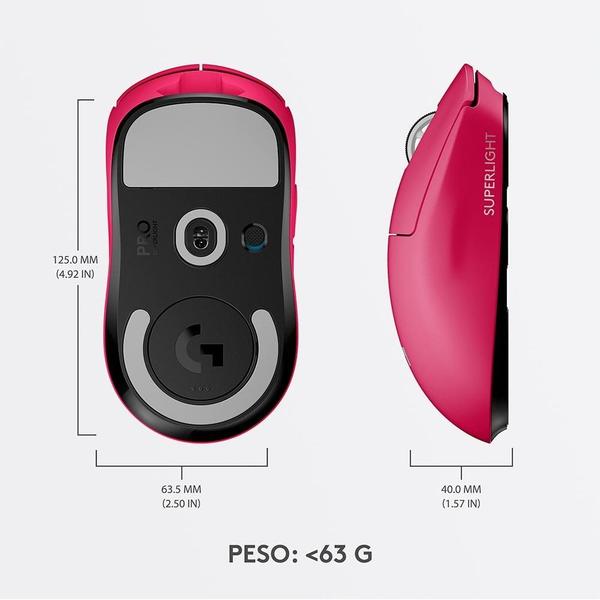 Imagem de Mouse Gamer Logitech G PRO X Superlight Magenta 910-005955