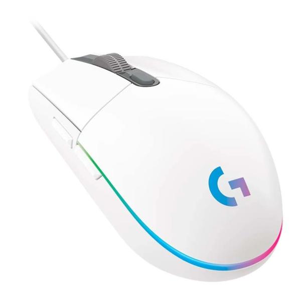 Imagem de Mouse Gamer Logitech G203 Lightsync 910-005794 - 8000 Dpi - 6 Botoes - Branco