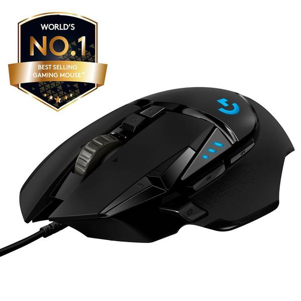 Imagem de Mouse Gamer Logitech G502 HERO com RGB LIGHTSYNC, Ajustes de Peso, 11 Botões Programáveis, Sensor HERO 25K - 910-005550