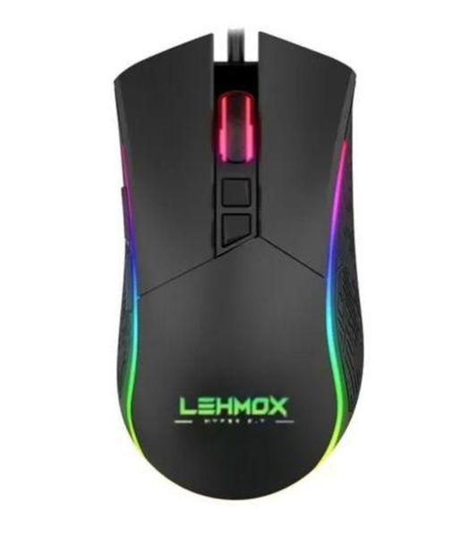 Imagem de Mouse Gamer Macros Customizáveis Led Rgb 6400 Dpi - Lehmox