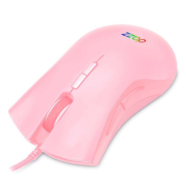 Imagem de Mouse Gamer Mizard Rosa 12000 RGB Dazz