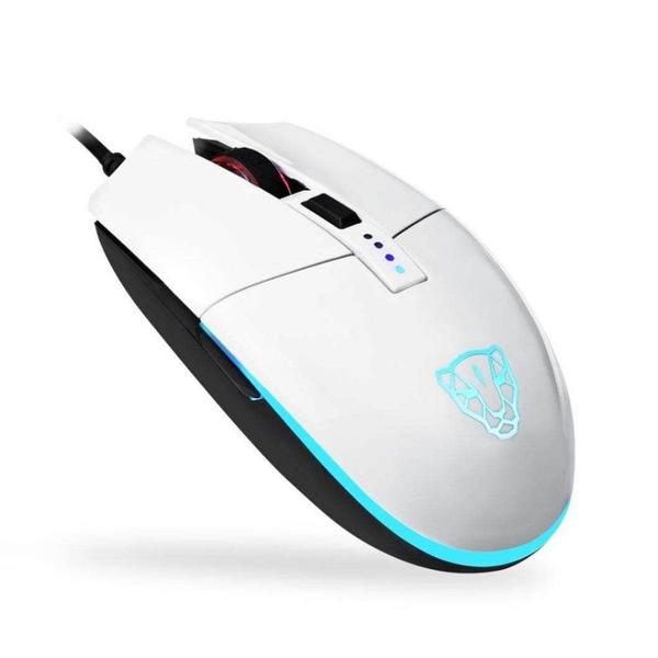 Imagem de Mouse Gamer Motospeed V50 Branco 4000 DPI RGB com Macro