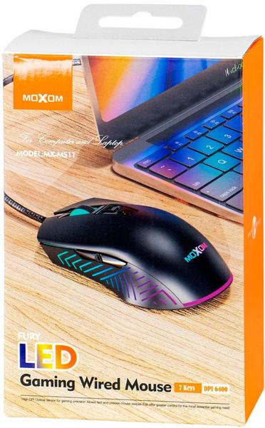 Imagem de Mouse Gamer Moxom Fury LED MX-MS11 6.400 Dpi (com Fio)