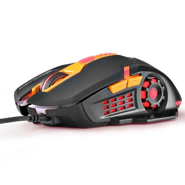 Imagem de Mouse Gamer Multilaser 2400dpi 6 Botões Led Laranja Mo270