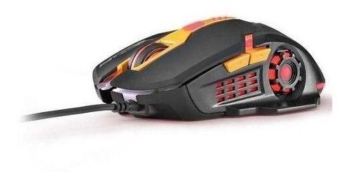 Imagem de Mouse Gamer Multilaser 2400dpi Preto Laranja Com Led Mo270