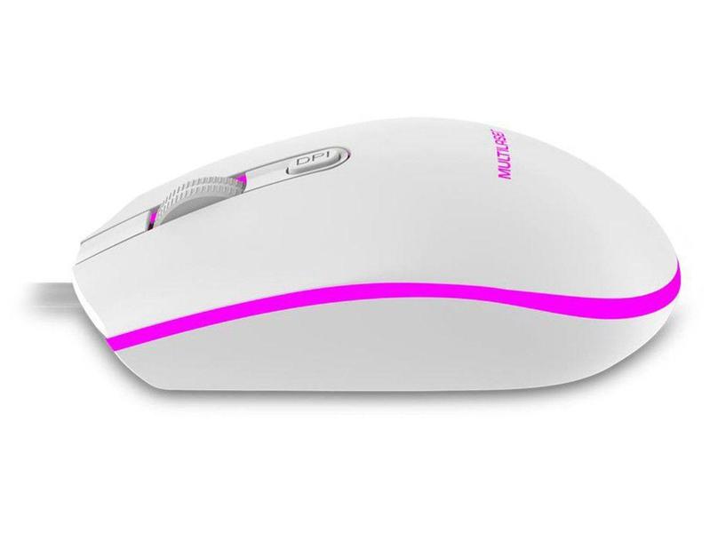 Imagem de Mouse Gamer Multilaser Laser 2400DPI 4 Botões - MO299 Branco Original