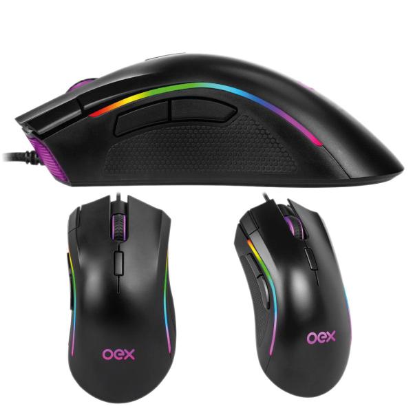 Imagem de Mouse Gamer OEX Graphic MS313 10000dpi com Led Programável