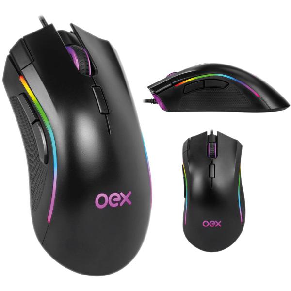 Imagem de Mouse Gamer OEX Graphic MS313 10000dpi com Led Programável