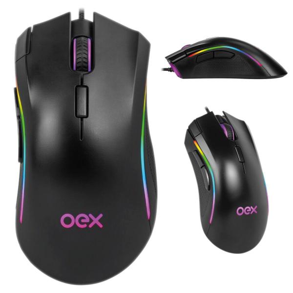 Imagem de Mouse Gamer OEX Graphic MS313 10000dpi com Led Programável