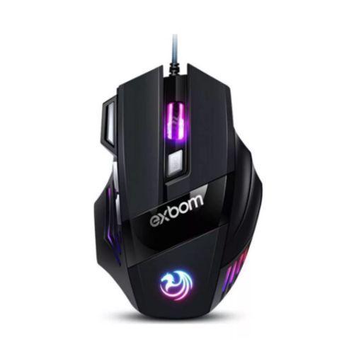 Imagem de Mouse Gamer Optico Rgb Usb 2.0 Fio 1.5m 3200dpi Exbom MS-G260