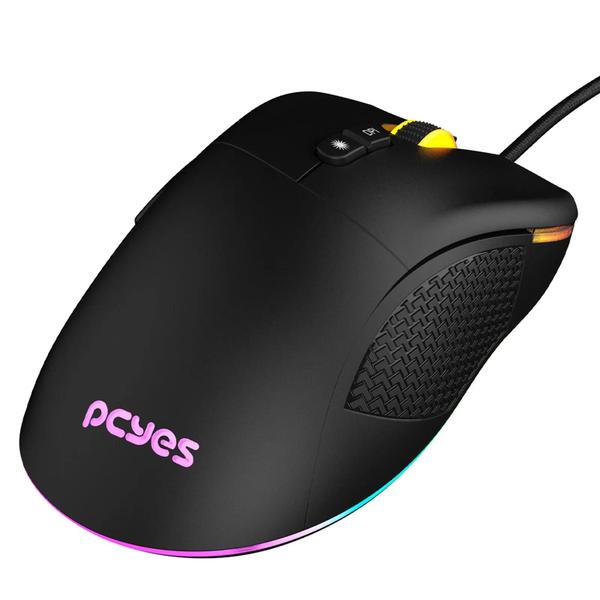 Imagem de Mouse gamer pcyes gaius - 12400 dpi - rgb - 6 botões - pmggbv