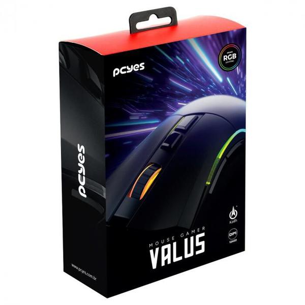 Imagem de Mouse gamer pcyes valus - 12400 dpi - rgb - 8 botoes - pmgvlbv