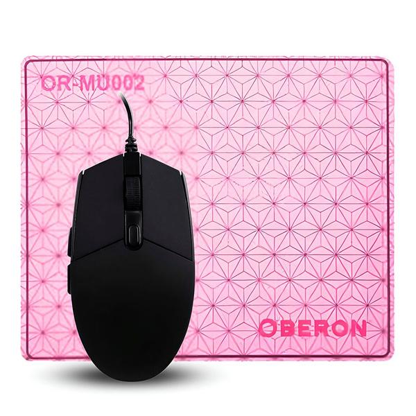 Imagem de Mouse Gamer Preto RGB para Jogo com Mousepad Oberon OR-MU002