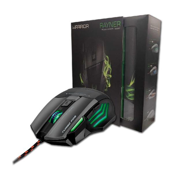 Imagem de Mouse Gamer Rayner Quickfire Warrior 7 Botões 3200dpi + pad Cód. 1215