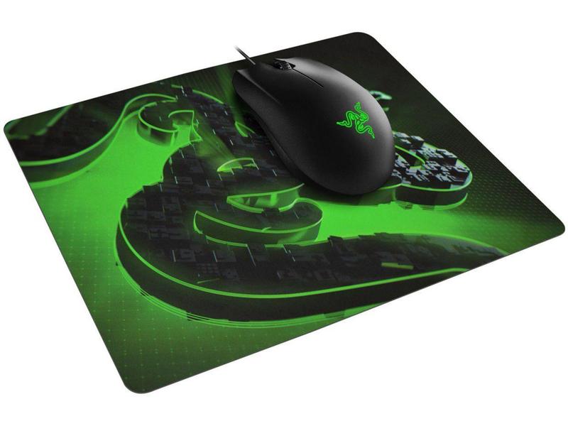 Imagem de Mouse Gamer Razer 6400 DPI 3 Botôes Abyssus Lite - + Goliathus Mobile Construct com Mouse Pad