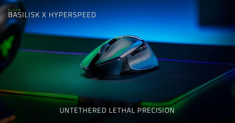 Imagem de Mouse Gamer Razer Basilisk X Hyperspeed, Mechanical Switch, 6 Botões, 16000DPI