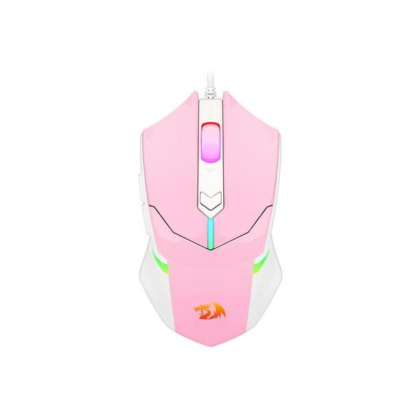 Imagem de Mouse Gamer Redragon Centrophorus 2 Rosa Branco Rgb 7200Dpi