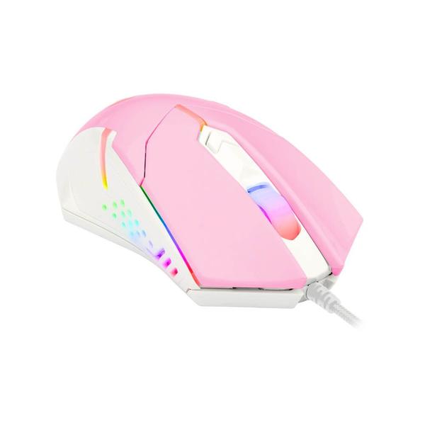 Imagem de Mouse Gamer Redragon Centrophorus Bubblegum RGB Rosa e Branco