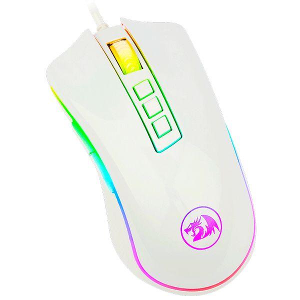 Imagem de Mouse Gamer Redragon Cobra M711W USB Ate 10.000 Dpi com Backlight RGB Chroma - Branco