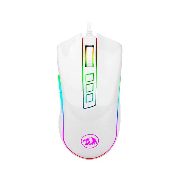 Imagem de Mouse Gamer Redragon Cobra, RGB, 7 Botões, 10000DPI - M711W Branco