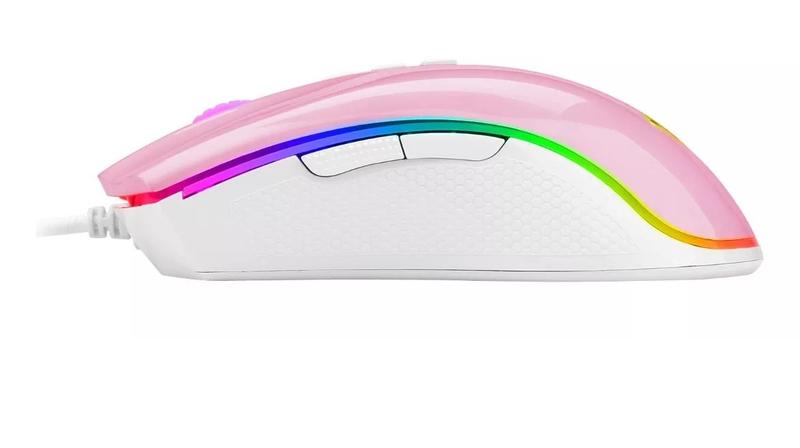 Imagem de Mouse gamer redragon cobra rgb chroma rosa c/branco m711pw