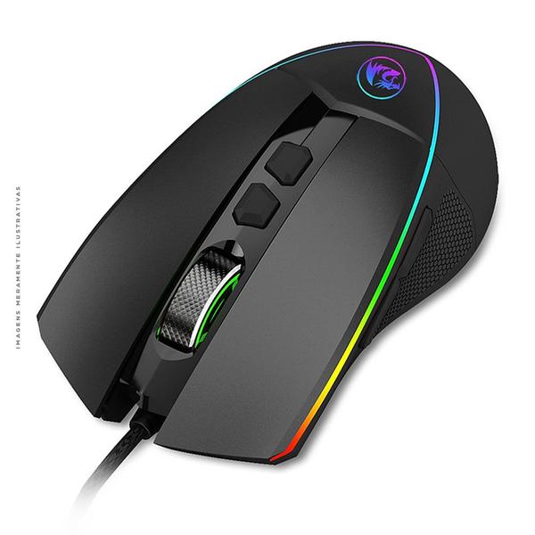 Imagem de Mouse Gamer Redragon Emperor Chroma, RGB, USB, 12400 DPI, 7 Botões Programáveis, Preto - M909-RGB