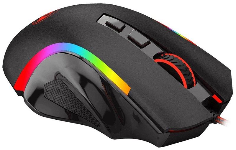 Imagem de Mouse Gamer Redragon Griffin M607 com Fio Preto/Vermelho