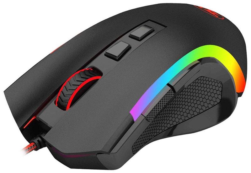 Imagem de Mouse Gamer Redragon Griffin M607 com Fio Preto/Vermelho