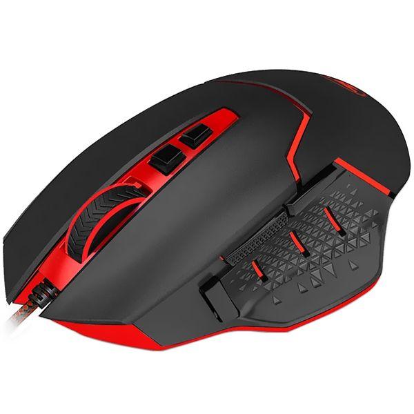 Imagem de Mouse Gamer Redragon Inspirit 2 M-907 USB Ate 14.400 Dpi com Backlight RGB- Preto/Vermelho