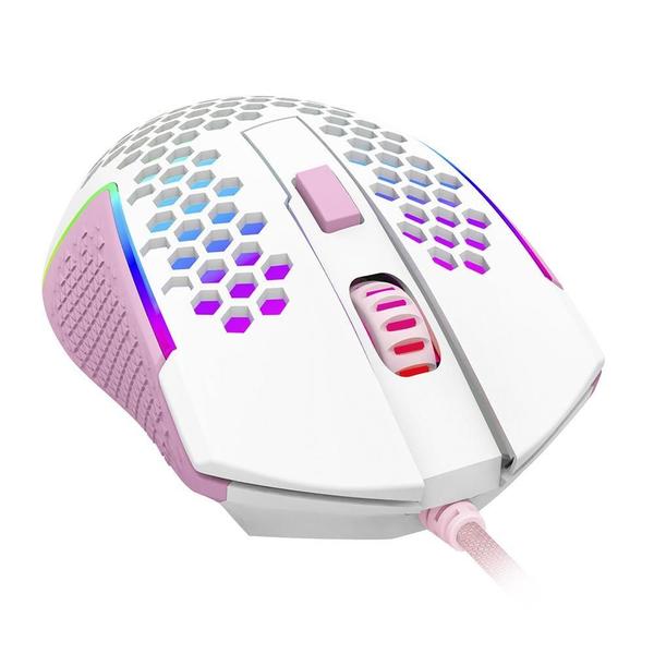 Imagem de Mouse Gamer Redragon M987Wp Reaping Elite Rgb Branco Rosa