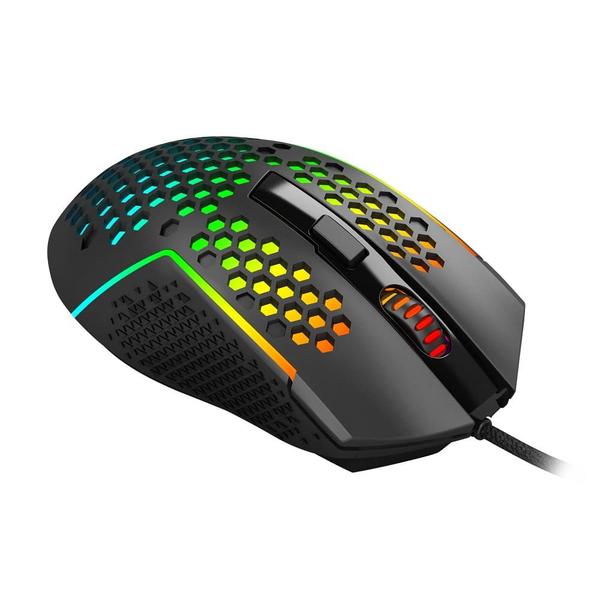 Mouse Gamer Redragon Reaping RGB 12400 DPI 6 Botões USB 2.0 - Preto Imagem de Mouse Gamer Redragon Reaping RGB 12400 DPI 6 Botões USB 2.0 - Preto